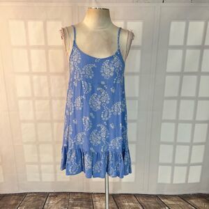 🔥🔥5 for $25🔥🔥 Urban Outfitters Blue Paisley Floral Tiered Flowy Midi Sundress